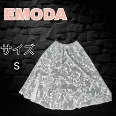 【極美品】EMODA✨主役級ボタニカル柄シースルースカート｜透け感レイヤードのサムネイル