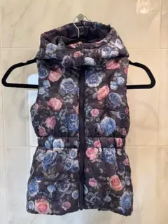 ★花柄フード付きダウンベスト（キッズ）★