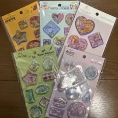 即日発送　Seria セリア　ディズニー ウォーターシール　5点セット