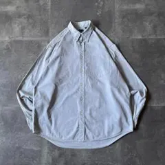 00s OLD GAP BDシャツ XL相当 無地 グレー A325