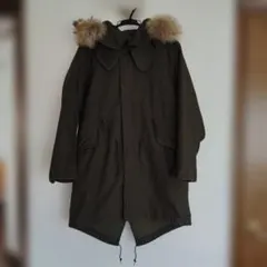 大幅値下げ★美品★オリーブグリーン ファー付きモッズコートインナーダウン