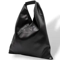 未使用級♪　マルジェラ　MM6 レザー　トートバッグ　ハンドバッグ　黒　ブラック