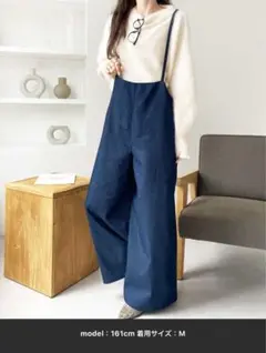 GeeRA サロペットデニムワイドパンツ3L