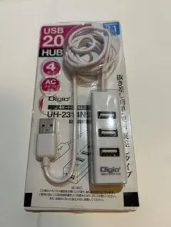 Digio2 ナカバヤシ USB2.0HUB UH-2314NW（ホワイト）のサムネイル