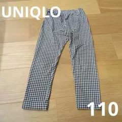 UNIQLO ユニクロ ギンガムチェック ストレッチパンツ 110cm　10分丈のサムネイル