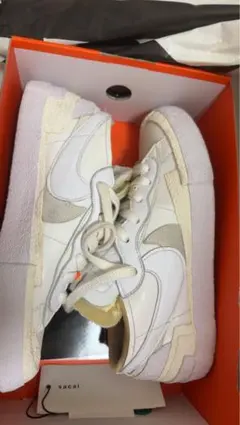 sacai × Nike Blazer Low "White” 25.5
