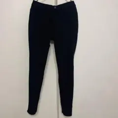 ブラック　伸縮　スキニーパンツL
