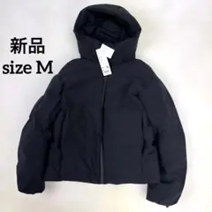 新品【ユニクロ】レディース シームレスダウンパーカー M ブラック