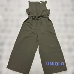 UNIQLO オリーブグリーン ストライプ オールインワン Lサイズのサムネイル