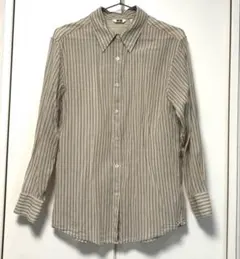 シースルー　ストライプ 長袖シャツ