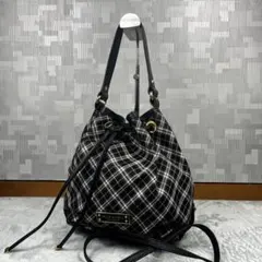 ブルーレーベルクレストブリッジ 2way ハンドバッグ 斜め掛け チェック