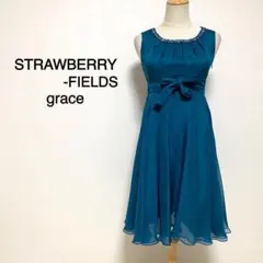 STRAWBERRY-FIELDS grace アジュール ノースリーブドレス