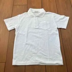 ホワイト ポロシャツ 胸ポケット付き