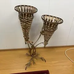 アンティーク調 小鳥モチーフ キャンドルホルダー テーパーキャンドル
