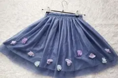 panpantutu デコレーションチュールスカート　XL 青のサムネイル