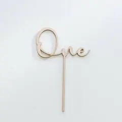 ケーキトッパー　一歳　誕生日　one 木製