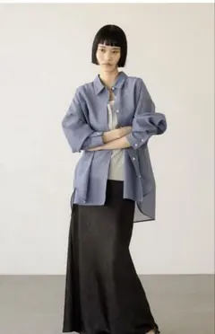 LOWRYS FARM シアーシャツLS ロング ブルーのサムネイル