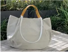 【美品】russetラシット2WAYハンドルトートバッグ　ハンドバッグ エクリュ