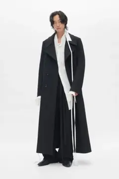 アンドゥムルメステール　ウールロングコート　ラップコート　ベルト付き ロングコート｜ANN DEMEULEMEESTER（アンドゥムルメステール）通販