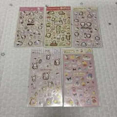 ち*る様 新品未開封 日本限定 国内正規品 サンリオ ゴールド箔押しシール 5枚