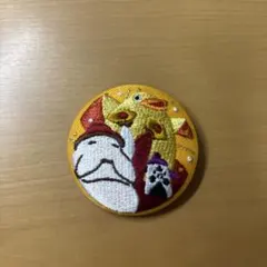 千と千尋の神隠し　刺繍ブローチ　オシラサマ　神様　ジブリ