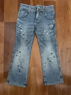 デニム 100 女の子 サムシング 長ズボン ストレート