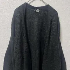 H&M DIVIDED【S】オーバーサイズ リブニット カーディガン ブラック