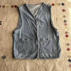 デニム ベスト 2ポケット