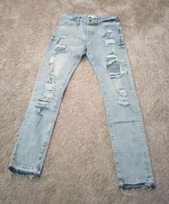 【良品】H&M コーチェラ コラボ ダメージジーンズ 30/32