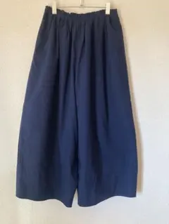 SM2 ネイビー ワイドパンツ イージーパンツ