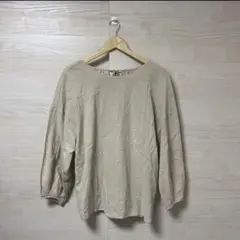 LAUIR★ボリュームスリーブ バックリボン ブラウス 長袖 シンプル