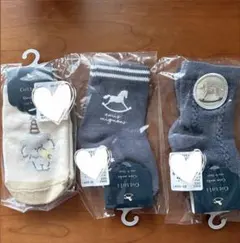 Cottoli ベビー靴下 3足セット 9-15cm