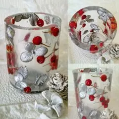 ♪固まるハーバリウム・小物入れ・キャンドルホルダー・ペン立て・文具・フラワー
