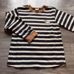 お値下げしました！petit main 長袖カットソー ネイビー ストライプ