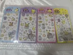 ポケピース　3D立体 シール 4枚　ポケモンぷっくり　CANDY BONBON