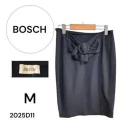 ★美品★ BOSCH ボッシュ　ブラック ひざ丈スカート M セレモニー　黒