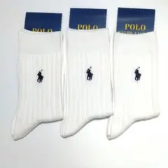 POLO RALPH LAUREN メンズソックス〈白〉〈3足セット〉のサムネイル