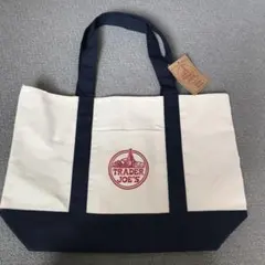 TRADER JOE'S トートバッグ アイボリー/ネイビー
