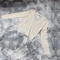 ローラアシュレイSカーディガン総柄生成りレーヨン通勤 はるなつ　お出かけ　デートのサムネイル