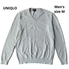 UNIQLO ユニクロ Vネックセーター ウォッシャブル グレー M メンズのサムネイル