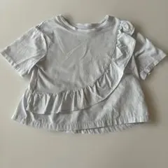 《H&M エイチアンドエム 》水色フリル付きTシャツ　110のサムネイル