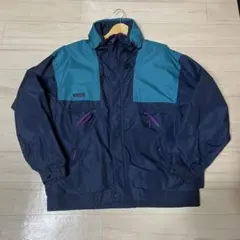 ナイロンジャケット ネイビー/ターコイズ