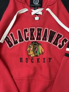 NHL シカゴ・ブラックホークス 刺繍ロゴ パーカー