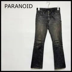 パラノイド ブーツカットデニム 29 ブラック ヴィンテージ ダメージ Y2K