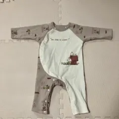 スヌーピー 裏起毛 ロンパース 80cm