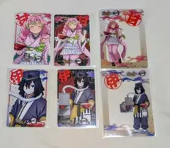 鬼滅の刃　宅麺　クリアカード　イラストカード　蜜璃　伊黒