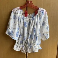 earth music&ecologyオフショルフラワープルオーバーセットアップ