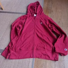 Champion 赤 フルジップ パーカー L