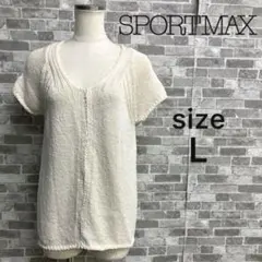 SPORTMAX シルク混　サマーニットカーディガン　イタリア製　サイズLのサムネイル