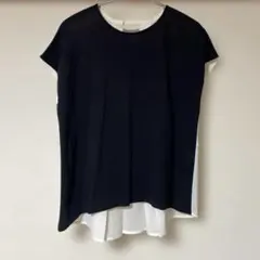 ジーナシス Tシャツ カットソー ブラック 黒